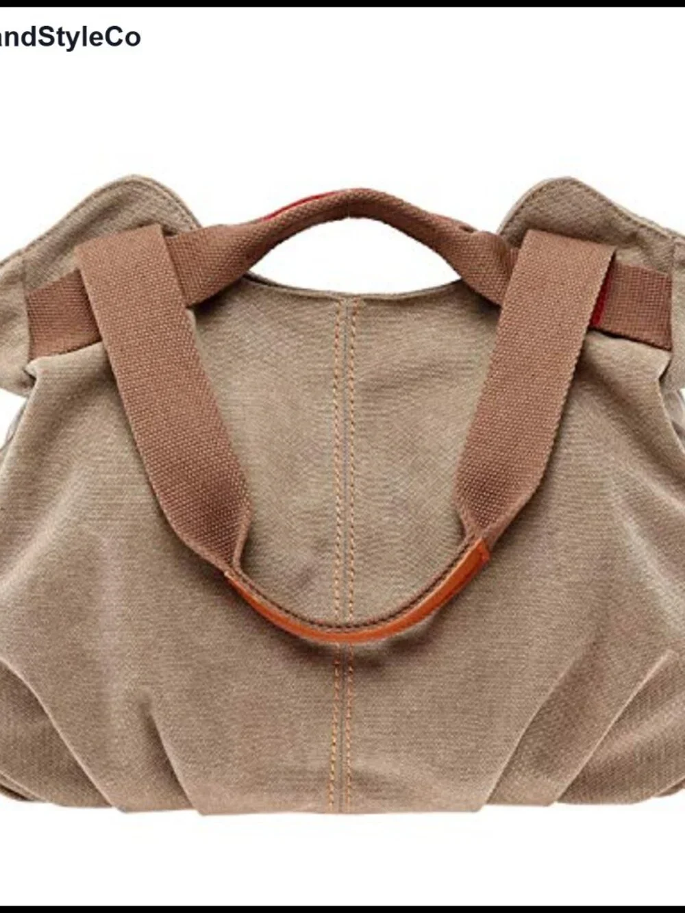 Canvas Hobo Shoulder Bag with 8 Pockets, 3 Compartments, Tote Purse